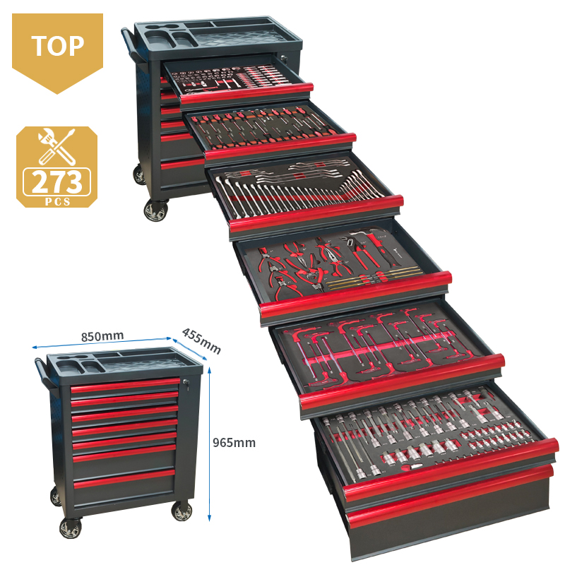 Workshop Tools Cabinet - 7 Drawer Tool Trolley With 273pcsEVA