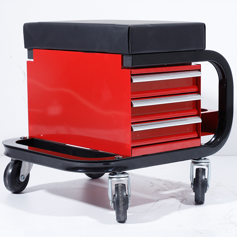 Workshop Tools Cabinet - Workshop Lockable Tool Trolley Cart Rolling