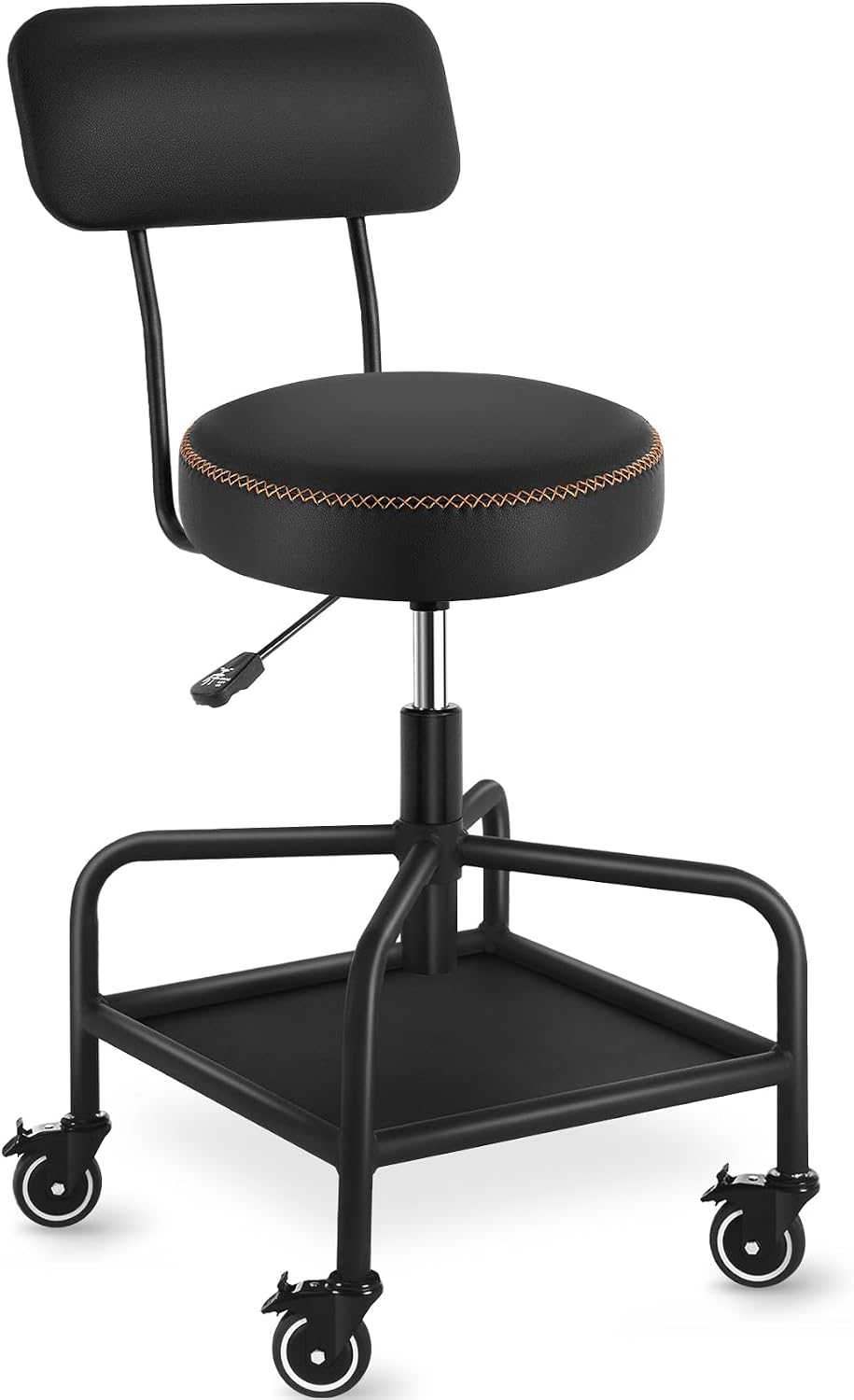 Mechanical Tools In Workshop - Rolling Garage Shop Stool With Lockable