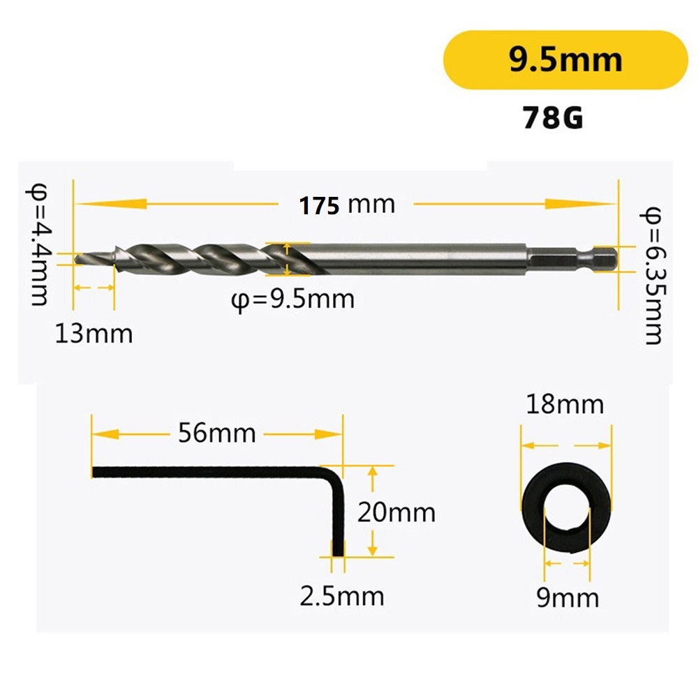 Hex Step Drill Bit 14 9 5mm Di - Pocket Hole Jig review and price