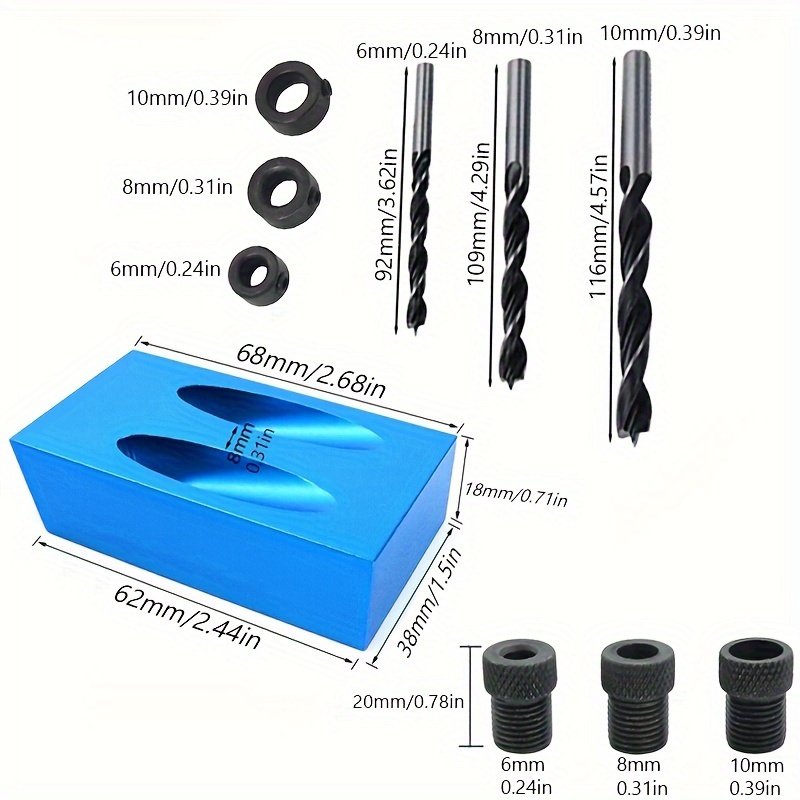 7/14pcs 15 Degress Oblique Hol - Pocket Hole Jig review and price