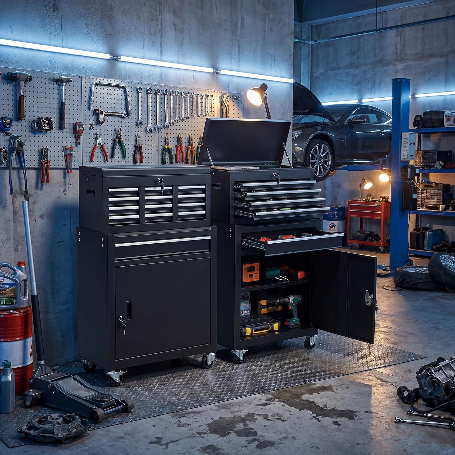 5 Drawer Rolling Tool Cabinet  - Workshop Tools Cabinet review and price