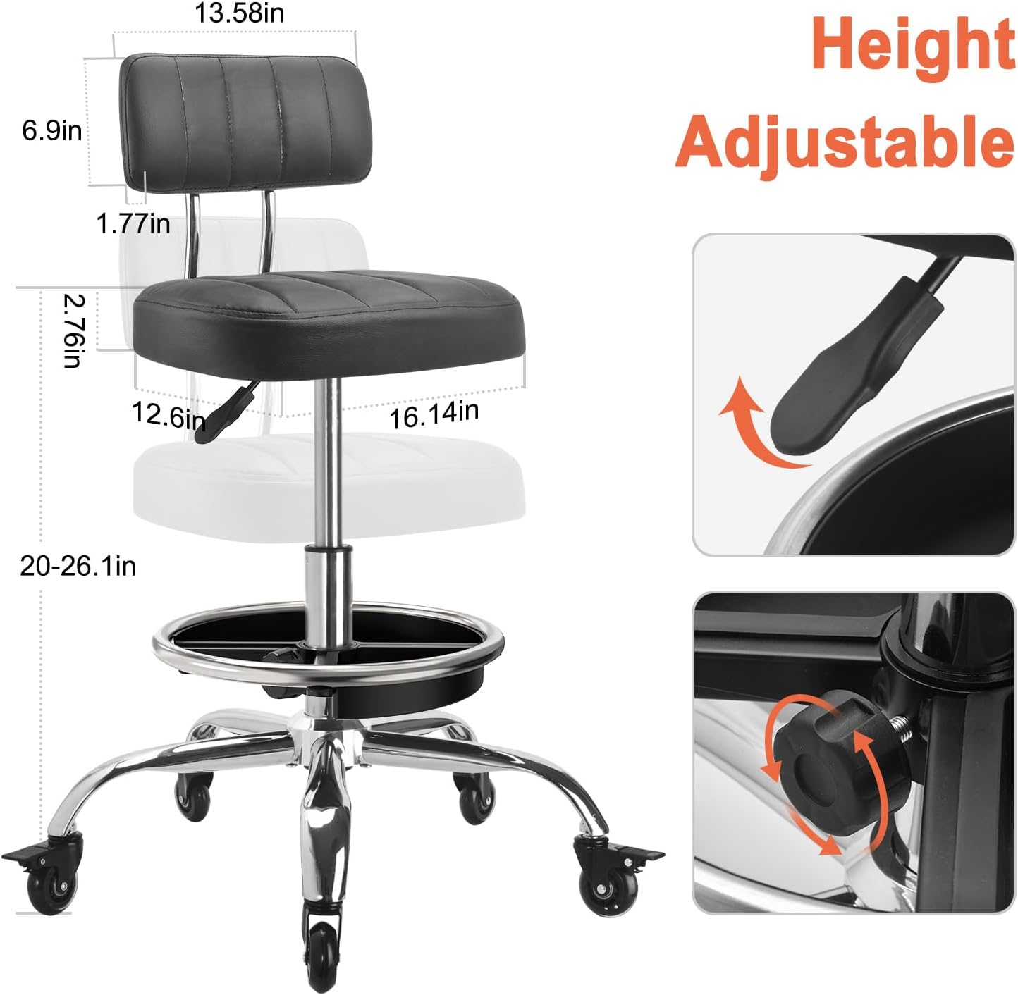 Garage Mechanic Stool With Bac - Mechanical Tools In Workshop review and price