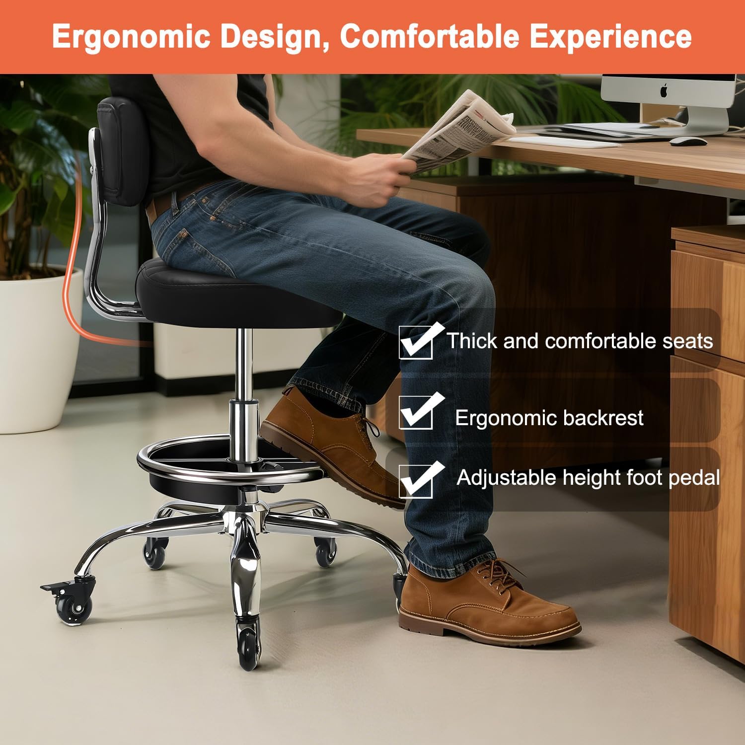 Garage Mechanic Stool With Bac - Mechanical Tools In Workshop review and price