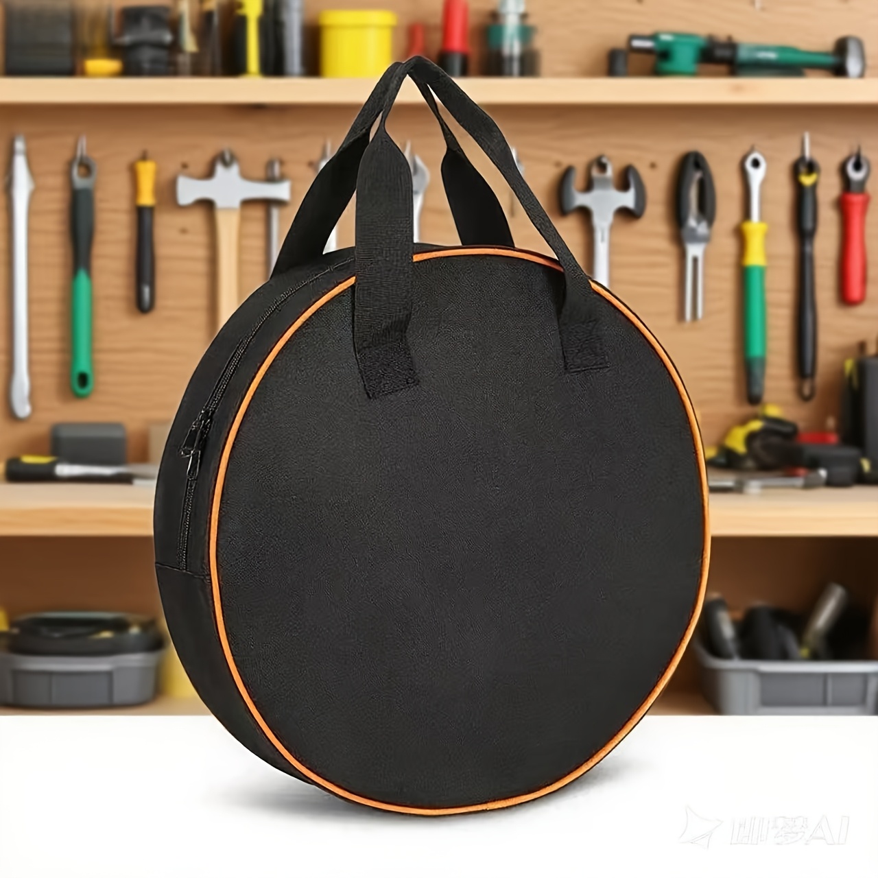 Heavy-duty round tool bag with - Workshop Tools Store review and price